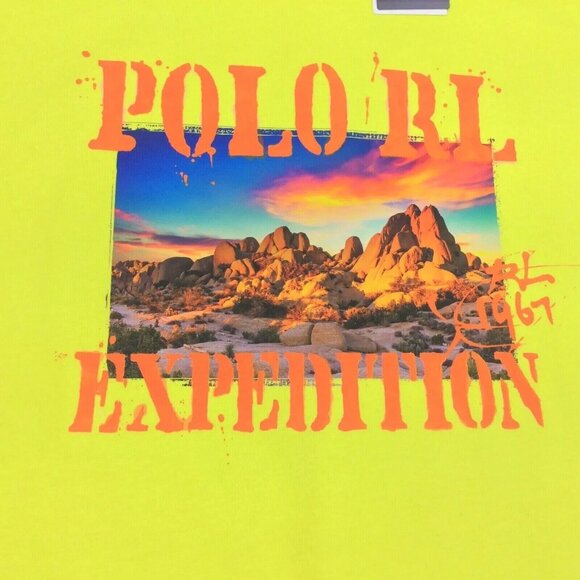 Polo Ralph Lauren Mens Big & Tall 3XLT Yellow Expedition Desert Graphic T-Shirt - Picture 7 of 10